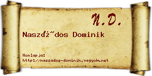 Naszádos Dominik névjegykártya