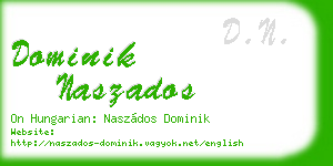 dominik naszados business card